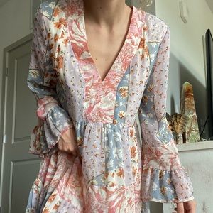flowy patchwork dress